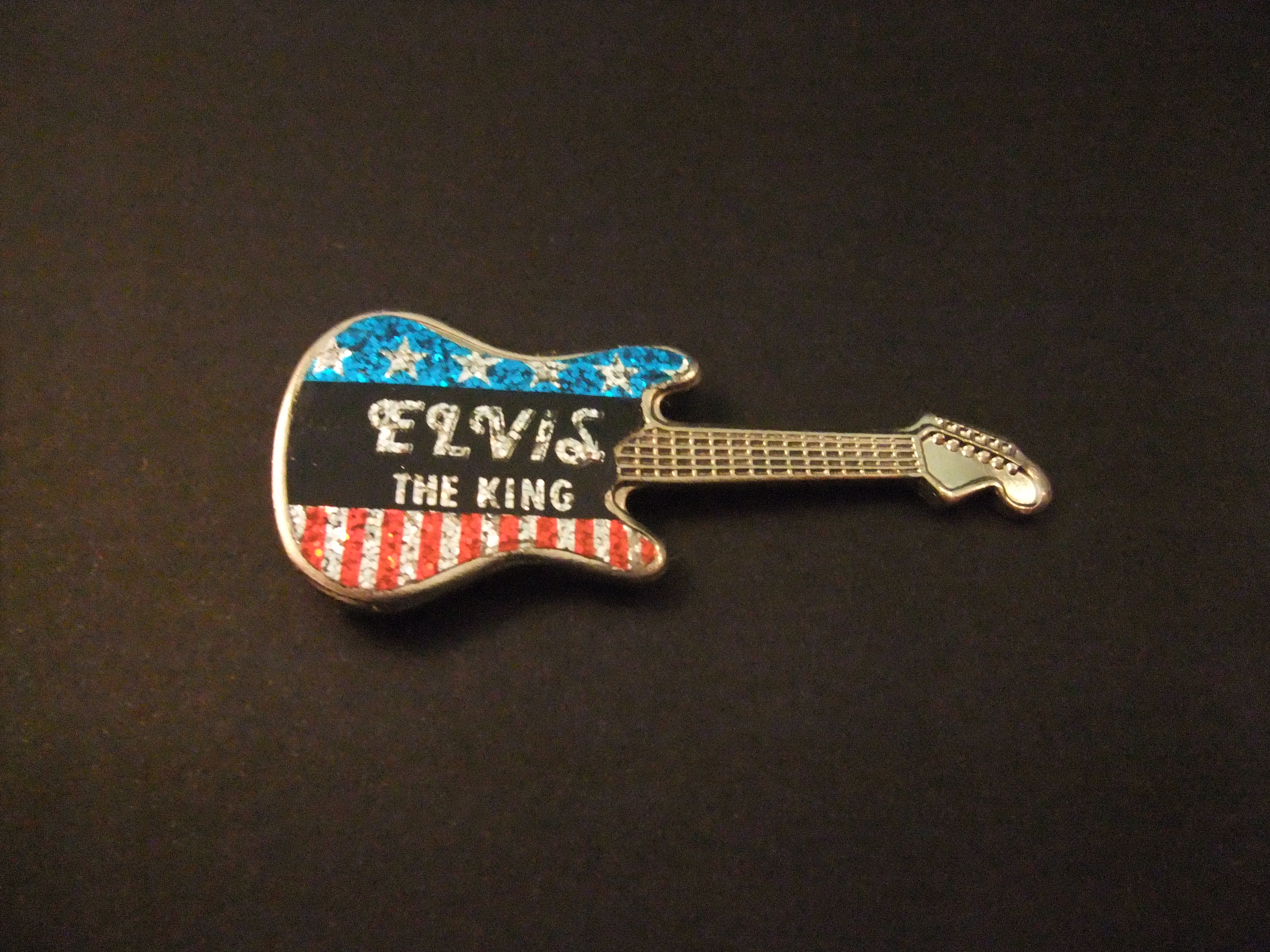 Elvis Presley The King gitaar ( glitterletters)